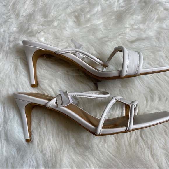 Lulus Norah Square Toe High Heel Sandals White - Picture 7 of 16